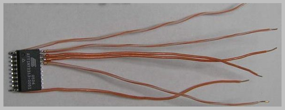 распайка для программирования микроконтроллеров ATtiny2313