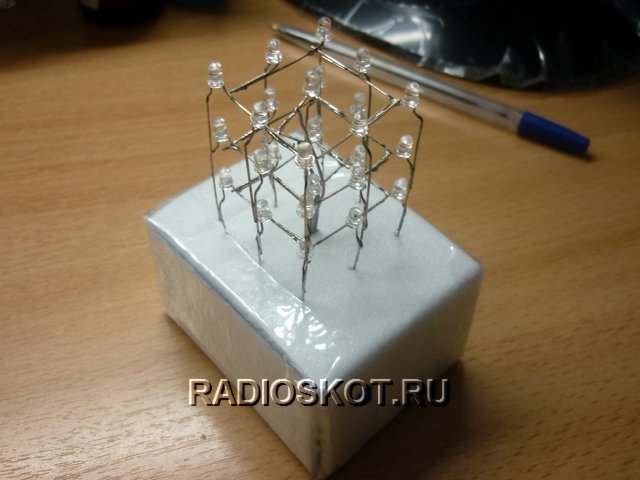 LED 3D кубик готов