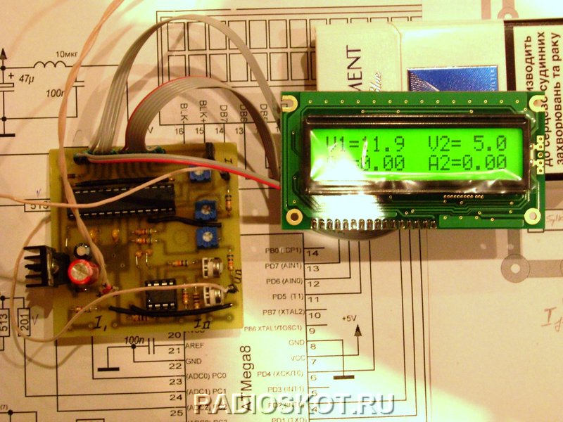цифровая индикация на ЖК и контроллере ATMega8