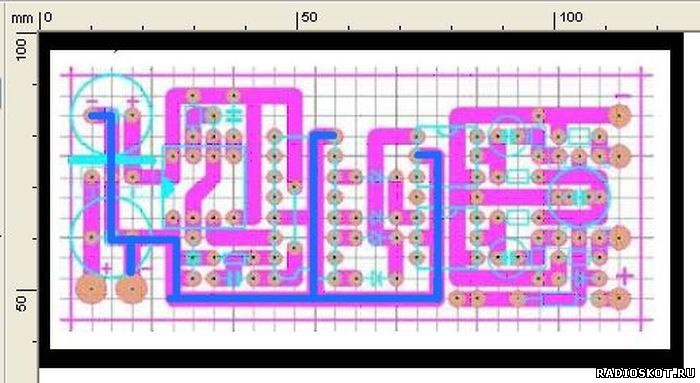 Обрисовка дорожек на плате layout