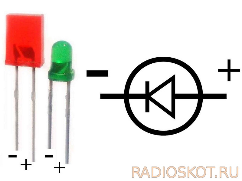 Светодиоды (LED) D1 и D2