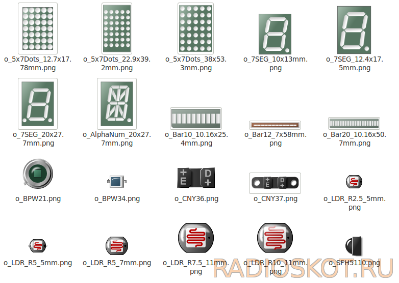 LED матрицы и оптоэлементы