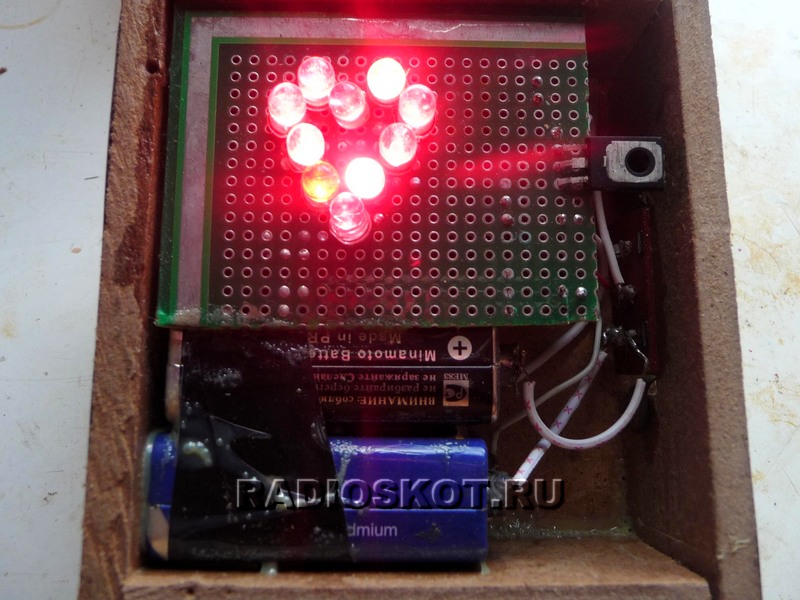 работа светодиодного led сердца