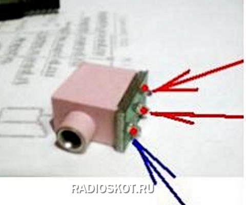 Разъём для наушников в металлоискатель