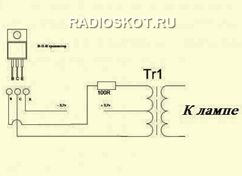 СХЕМА ДЛЯ ПРОВЕРКИ ТРАНЗИСТОРОВ