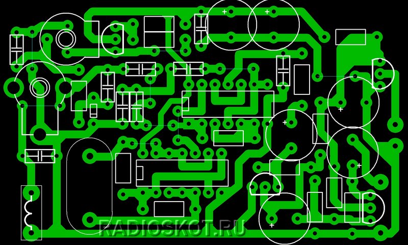 Печатная плата металлоискателя была спроектирована в программе Spint – Layout