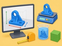 Калькулятор объема, веса 3D иконка
